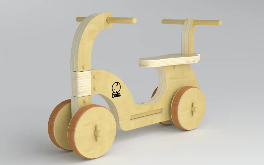 Triciclo madeira Evita 2018